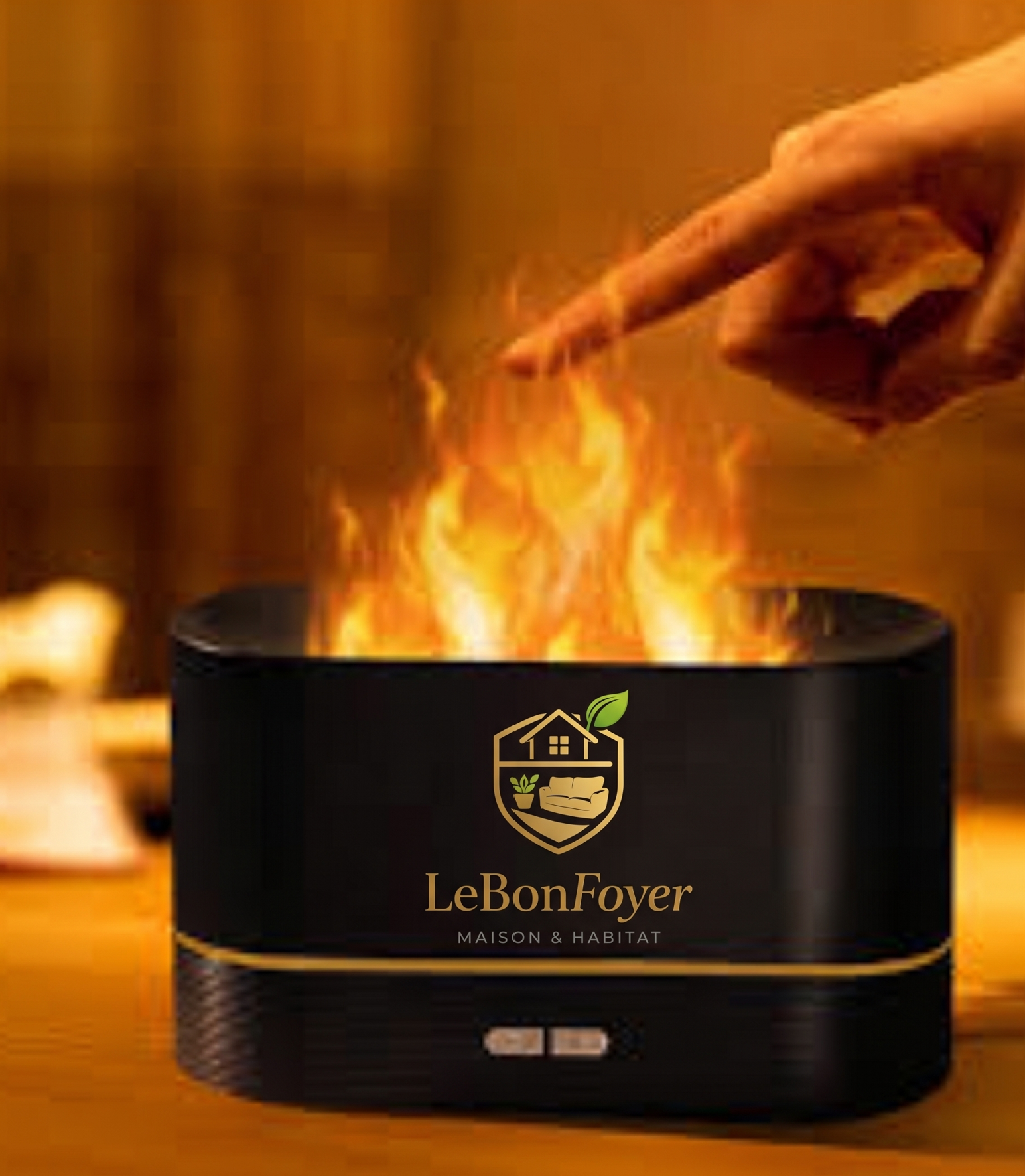 فواحة ومرطب هواء بتأثير اللهب المرئي